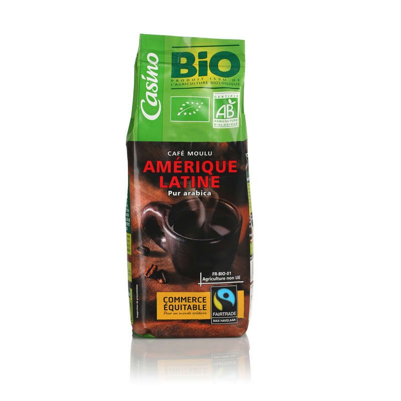 CASINO BIO Café moulu Amérique Latine - pur arabica 250g